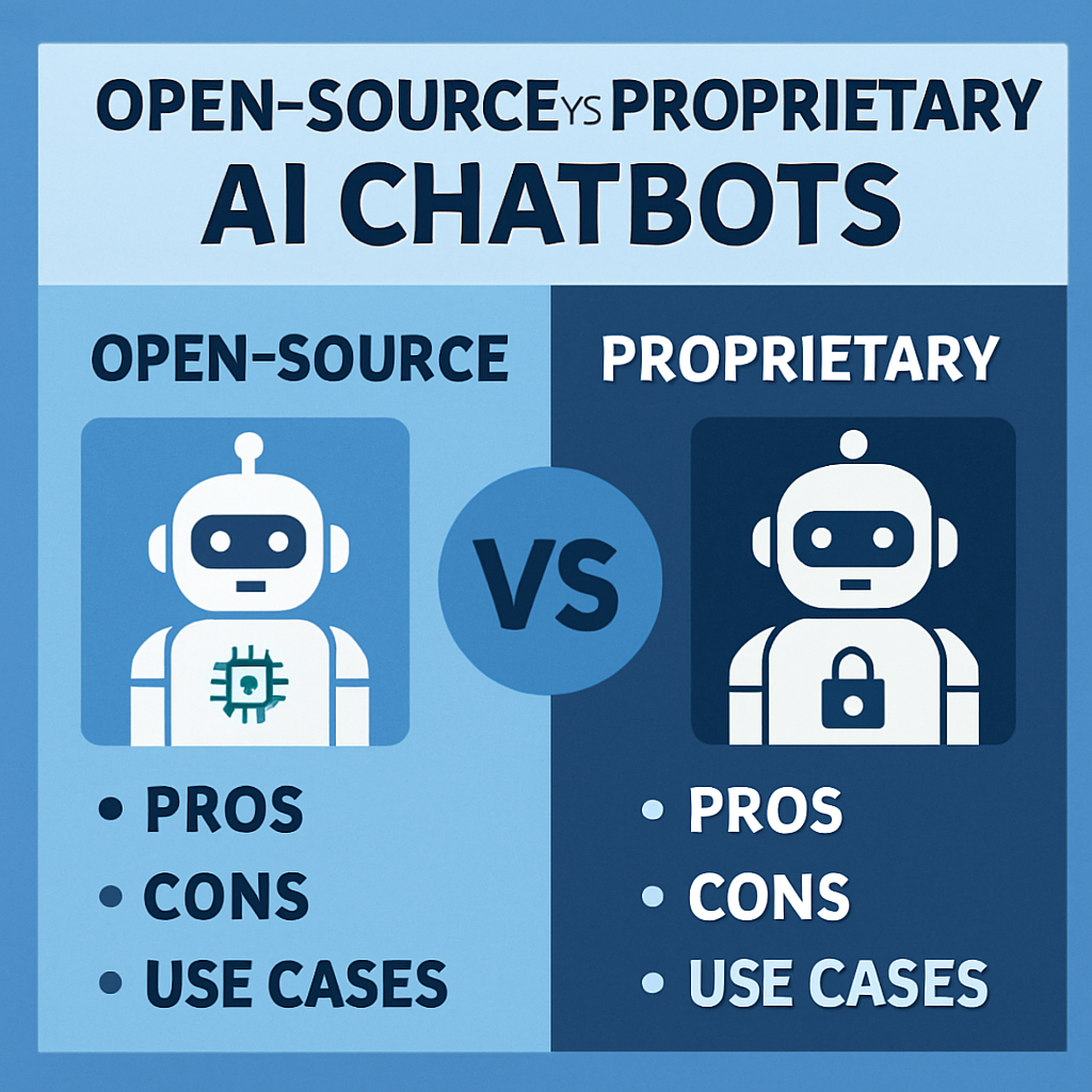 Open-source vs proprietary AI chatbots