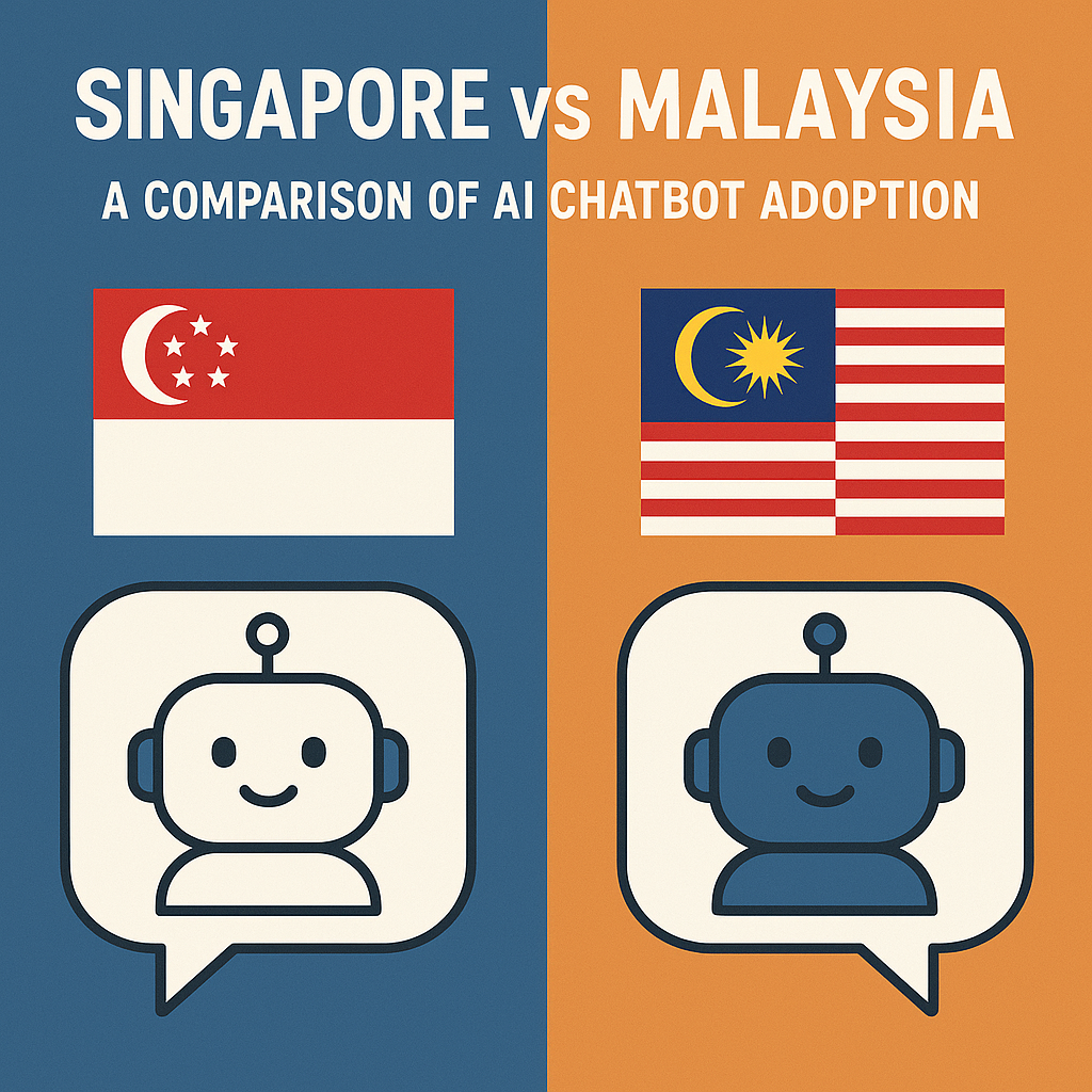 AI chatbot adoption Singapore vs Malaysia