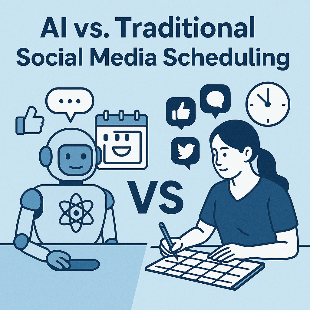 AI vs manual social media scheduling Malaysia