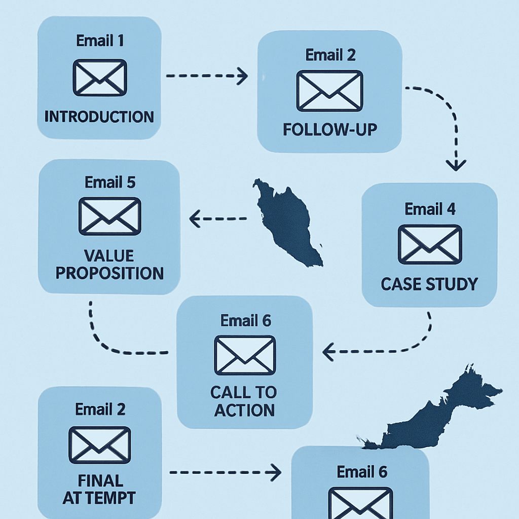 B2B cold email sequence Malaysia