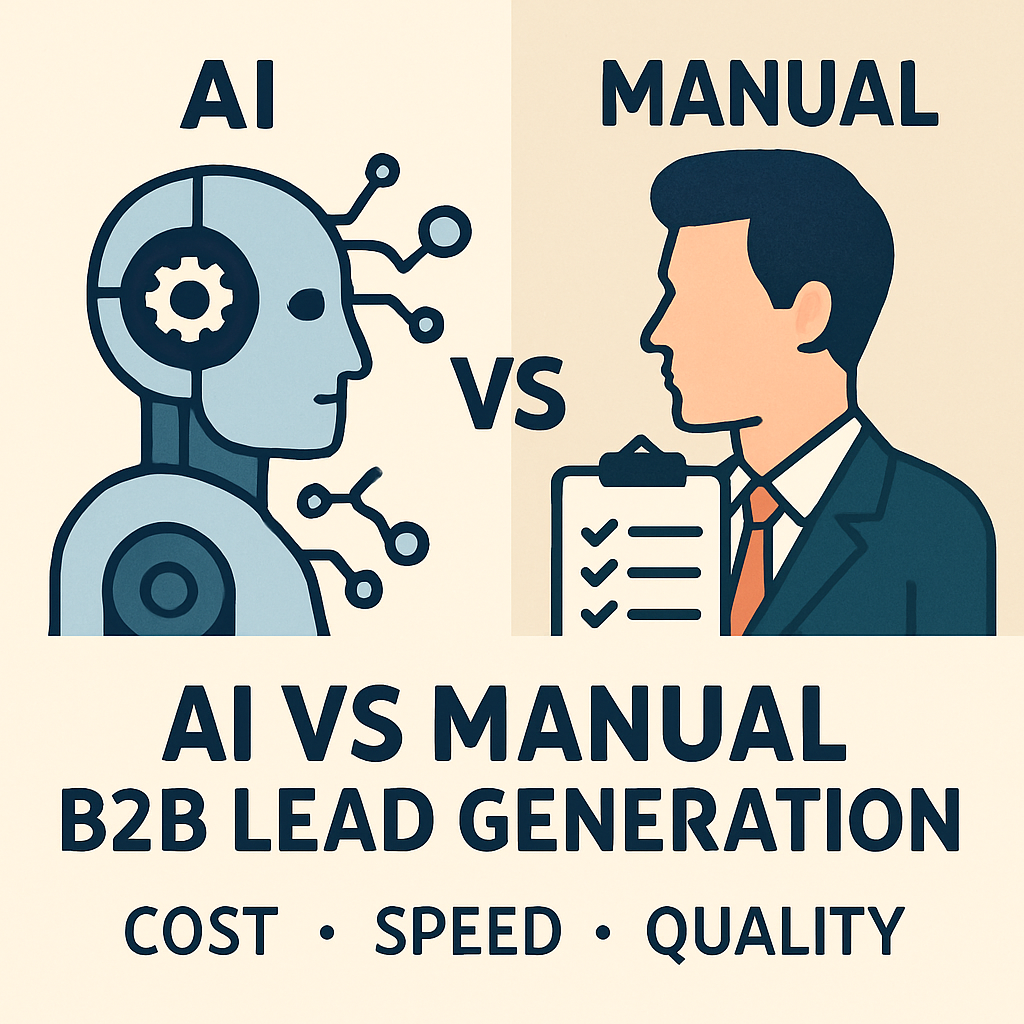 AI vs manual B2B lead generation