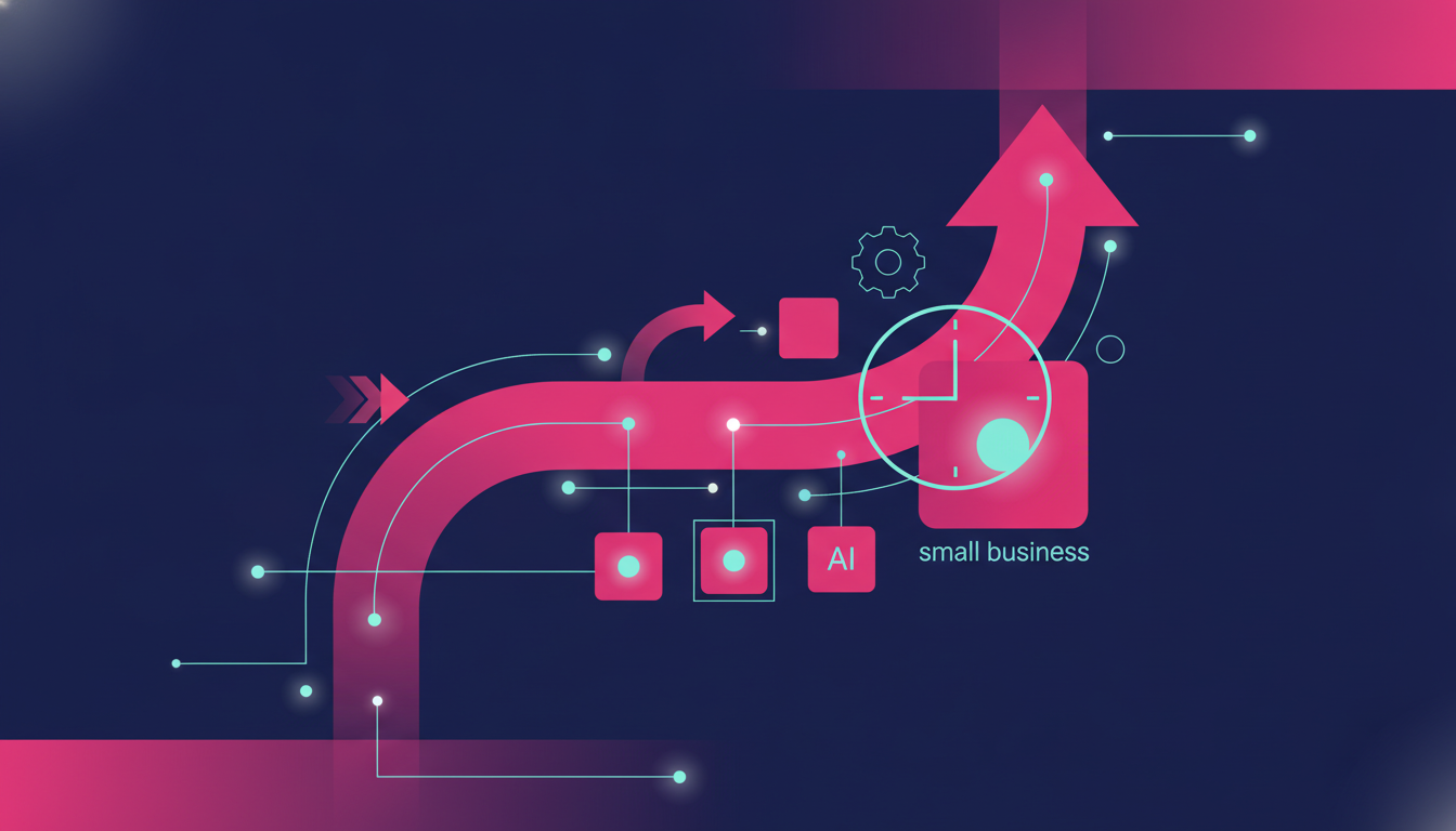 Illustration for NineTen's article on how long to implement ai small business