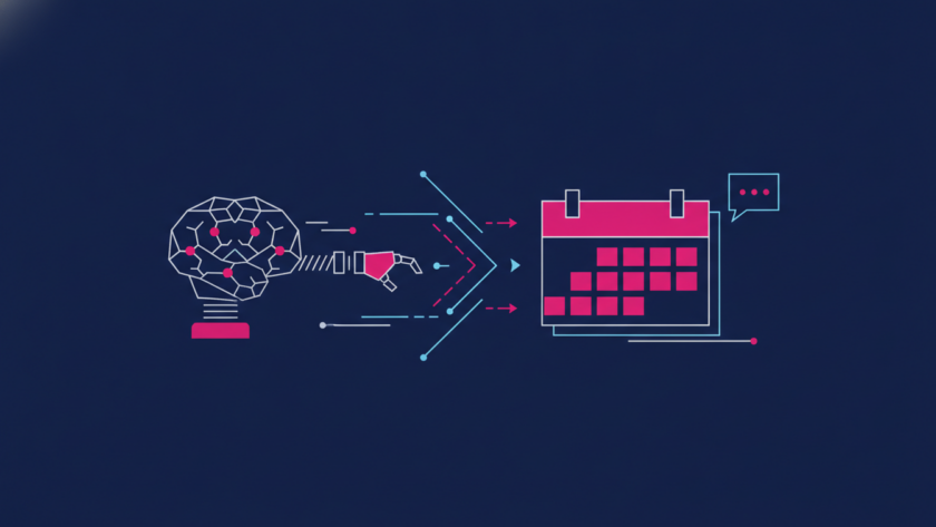 Illustration for NineTen's article on can AI book sales meetings