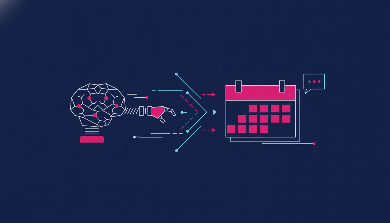 Illustration for NineTen's article on can AI book sales meetings