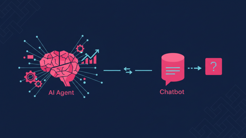 Illustration for NineTen's article on ai agent vs chatbot