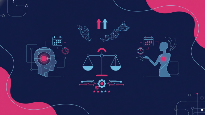 Illustration for NineTen's article on AI agent vs human SDR for booking meetings