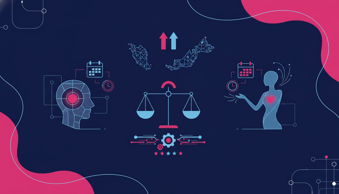 Illustration for NineTen's article on AI agent vs human SDR for booking meetings