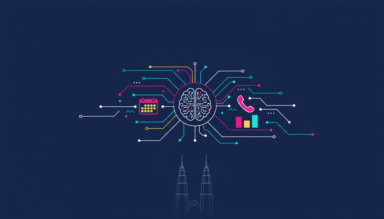 Illustration for NineTen's article on can AI book sales meetings
