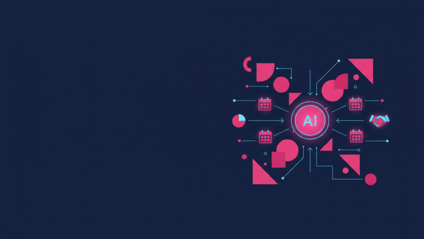 Illustration for NineTen's article on can AI book sales meetings automatically