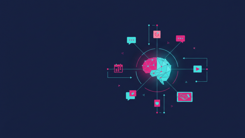 Illustration for NineTen's article on how does an AI agent book sales meetings