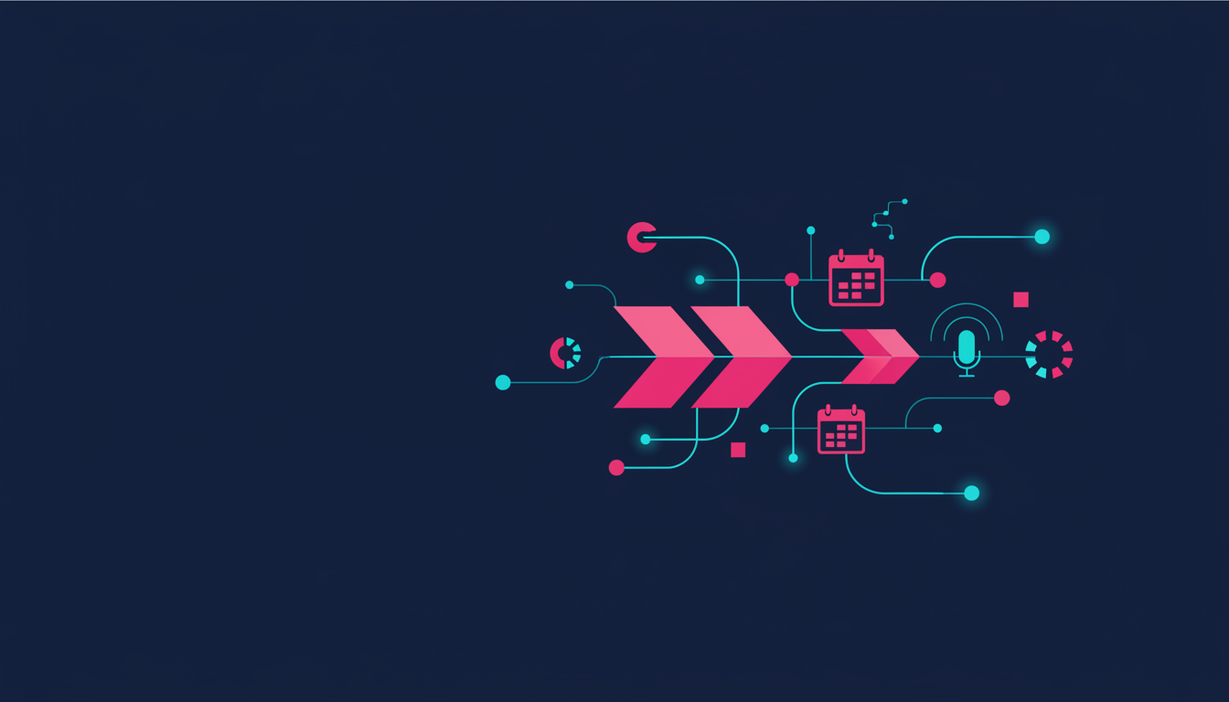 Illustration for NineTen's article on how does AI book a sales meeting